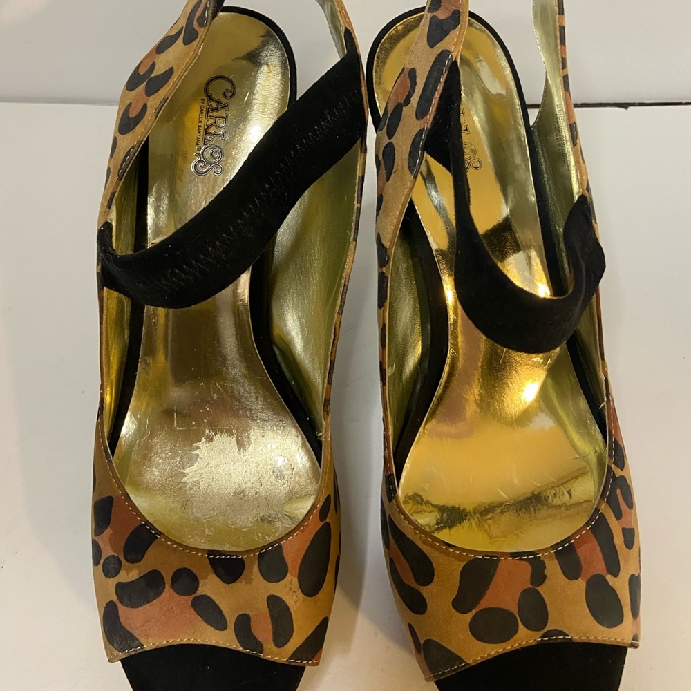 Carlos by Carlos Santana Women's Cosette leopard Dress Pump size 10 - Picture 3 of 15
